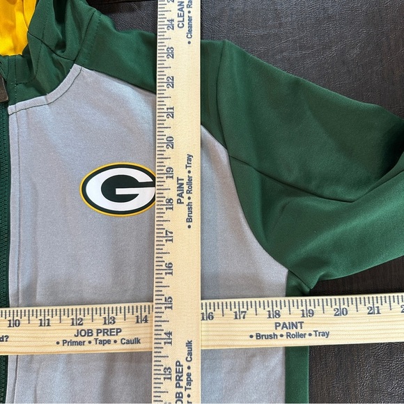 NFL Green Bay Packers Zip Up Hoodie Sweatshirt Green Gray Youth Large (14-16) - Picture 4 of 10